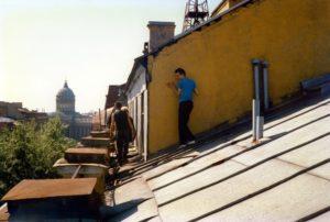 На крыше дома Бориса Гребенщикова