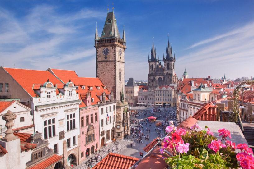 Прага вид на башни